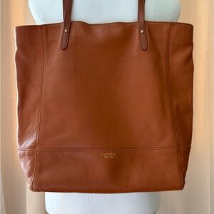 Lauren Ralph Lauren Brown Leather Tote Bag